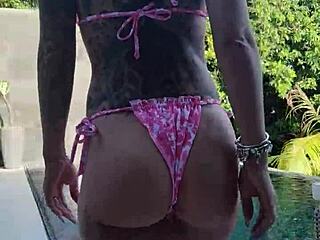 Amatrice, the little angel, enjoys a public masturbation session on a boat