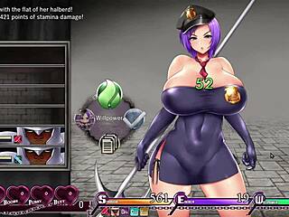 Karryn's hard time with a big ass and tits in a Hentai video
