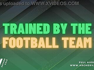 Gay audio story of muscle worship with a football team theme