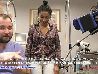 Miss Mars gets a gyno exam and reaches orgasm