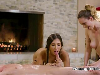 Damn! Oily Masseuses Jade Nile and Gianna Dior Share Cock!