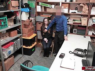 I got caught stealing, so the officer fucked me hard in the back office