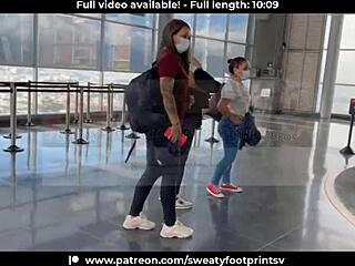 Taking Off Sweaty Shoes and Socks on Medellin Cableway Part 1