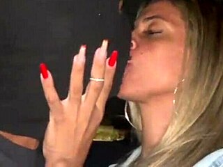 Blonde Wife and Cuckold Husband Enjoy Amateur Public Sex with Intense Rubbing and Sucking