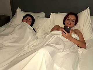 My milf stepmom Angie Ortiz fucks me in stepdad's bed while he's at work with Silvanalee.