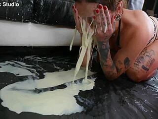 Malafalda's Mouth Stretched for Brutal Throatfuck, Anal Piss Recycling Humiliation